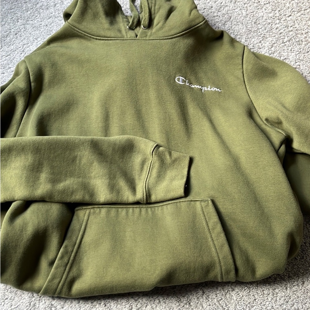 green champion hoodie